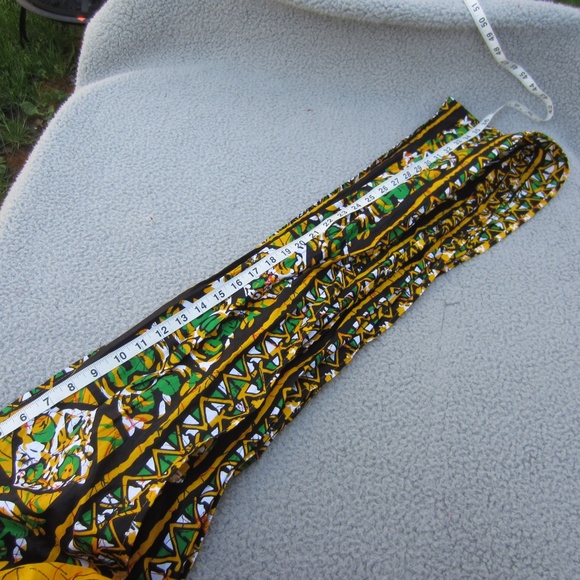 Womens Maxi Dress Free size M-2X Yellow Contrast Froral  Halter Neck Fairy READ* - Picture 9 of 16